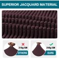 thumbnail image 3 of Stretch Jacquard Chair Seat Covers Seat Covers for Dining Room Chair Covers Chair Seat Slipcovers Removable Washable Chair Seat Cushion Slipcovers for Dining Room (4 Pack, Brown), 3 of 7