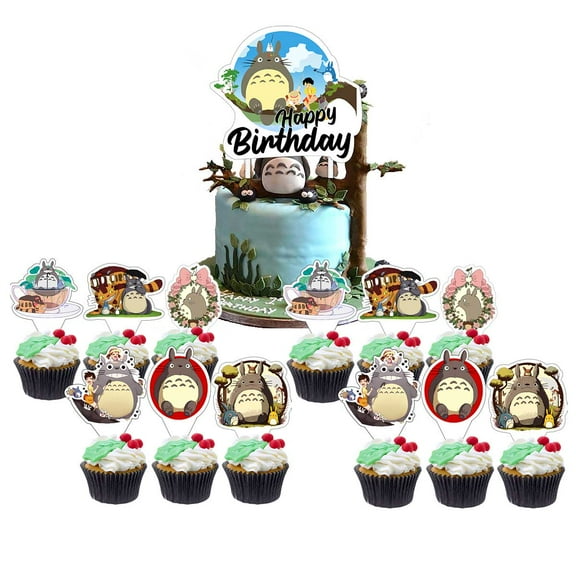 My Neighbor Totoro Cake Topper Cupcake Set Party Supplies Decoration Birthday Decor Kit