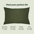 thumbnail image 5 of Hemp Fabric 20x26" Standard Pillowcase - Soft Washable Hypoallergenic Pillow Cover, Forest Green, 5 of 7