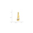 thumbnail image 2 of 10k Yellow Gold Textured Polished Open back CZ Cubic Zirconia Simulated Diamond Flip Flop Charm Pendant Necklace Measure, 2 of 3