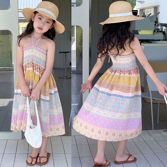 SILVERCELL 3-8T Girls Sleevelss Sundress Summer Floral Casual Dresses Holiday Dress