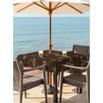 thumbnail image 3 of Outdoor Tablecloth with Umbrella Hole for Patio/Picnic/Party/Camping, Brown Floral Waterproof Table Cloth Square Cover Washable, Vintage Spring Botanical Flowers (54"x 54"), 3 of 8