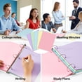 thumbnail image 3 of Deli 500 Sheets Wide Ruled Filler Paper,10.5" x 8" Pastel Colored Loose Leaf Paper,3-Hole Punched Notebook Paper for 3-Ring Binders, Office Supplies, 3 of 6