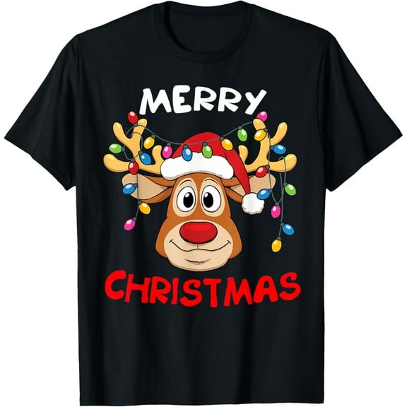 Merry Christmas Reindeer Xmas Family Men Women T-Shirt