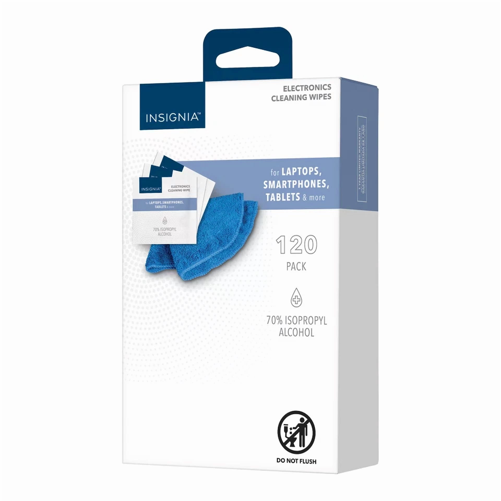 CRESTIN- Insignia- 70% Alcohol Electronic Cleaning Wipes (120-Pack) - White