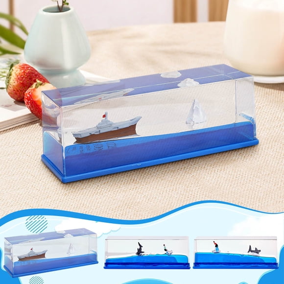 Unsinkable Ship in a Bottle with Liquid Motion - Stress Relief Decoration for Desk, Car, or Gift