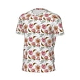 thumbnail image 6 of Wukai Rose Flowers Print Men's Short-Sleeved Mesh T-Shirt,Quick-Dry Short Sleeve Workout T-Shirt-XX-Large, 6 of 8