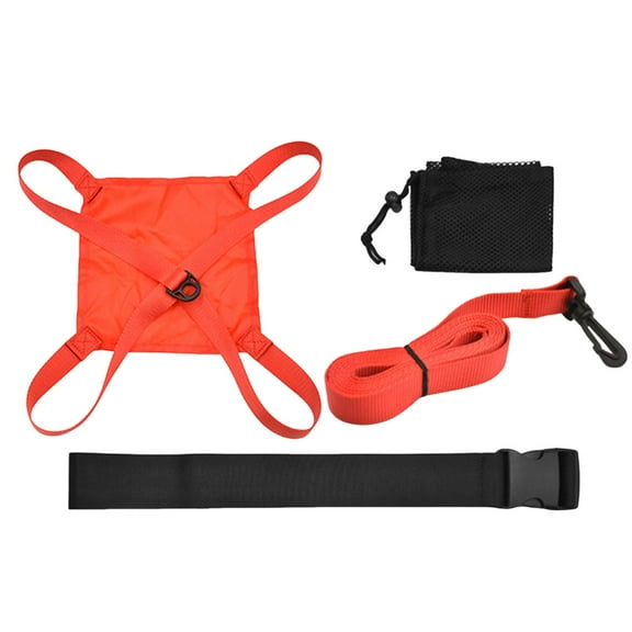 funtasica Swimming Parachy Swimming Resistance Belts Training Equipment Servable Speed Athletes Children Adult Strength Training Resistance Girdle M