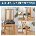 thumbnail image 4 of Chair Covers Seat Covers for Dining Room Chair Seat Covers 6PCS Removable Washable Upholstered Chair Seat Cushion Slipcovers Chair Protector with Elastic Bottom for Dining Room,Office, 4 of 6