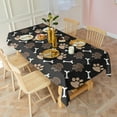 thumbnail image 4 of Paw Prints and Bones Rectangle Tablecloth 60"x120",Waterproof Polyester Rectangle Table Cloth, Wipeable Spillproof Polyester Tablecloth for Dining, Camping, Indoor and Outdoor, 4 of 6