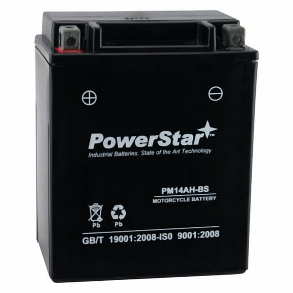 PowerStar YTX14AH-BS UTV Battery Compatible with Polaris Ranger ETX