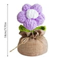 thumbnail image 3 of Handmade Crochet Flower Pot | Colorful Puff Flowers for Home & Car Decor | Unique Gift for Valentine's Day, Mother's Day & Teacher Appreciation | Cute Knitted Office Decoration, 3 of 8