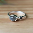 thumbnail image 2 of Labradorite Ring, 925 Silver Ring, Garnet Ring, Minimalist Ring, Statement Ring, Cocktail Ring, Men's Signet Ring, Boho Ring, Stacking Ring, 2 of 10
