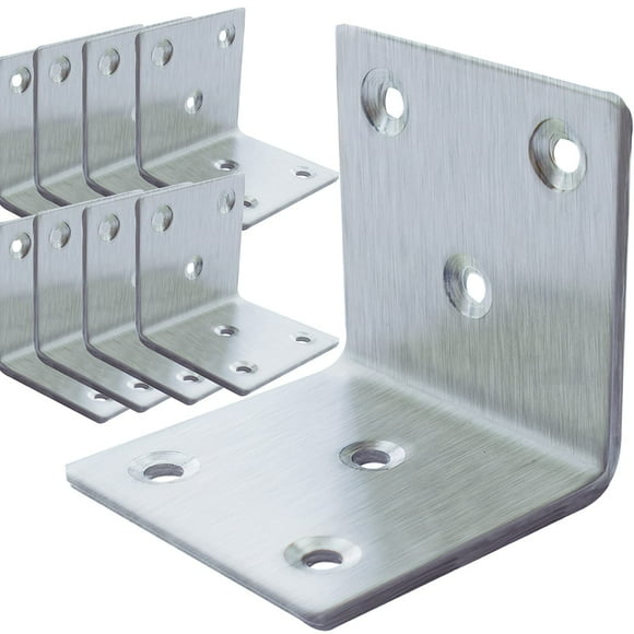 Soporte de esquina REDOVANT de acero inoxidable de 2 x 2 cm, paquete de 20