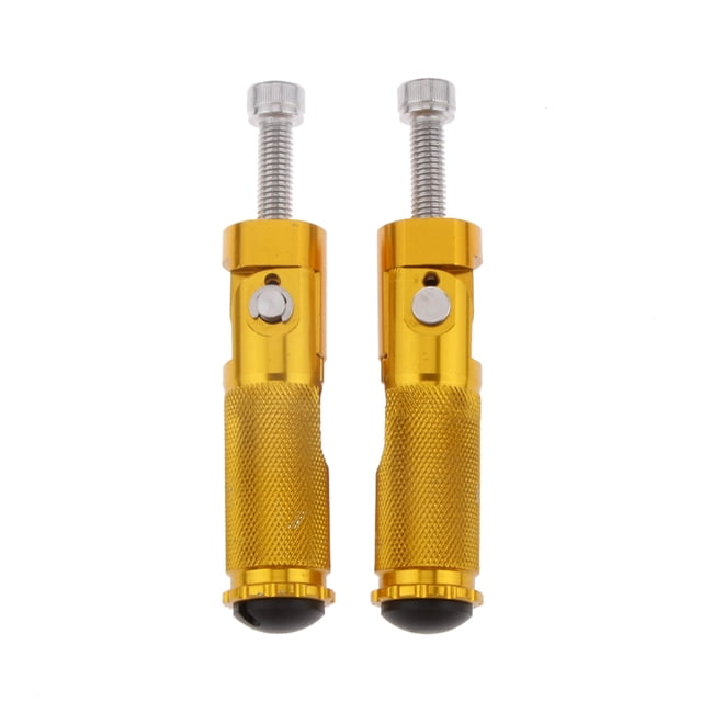 Reposapiés de motocicleta Cola Estribos para Bares de Carretera Plegable CNC dorado