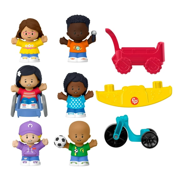 Fisher-Price Little People Play for All Figure and Accessory Pack for Toddlers, 9 Pieces
