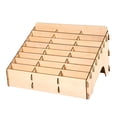 thumbnail image 4 of lionlar DIY Craft Wooden Pigment Paint Bottle Rack Model Organizer Storage Stand Holder 24-grid, 4 of 8