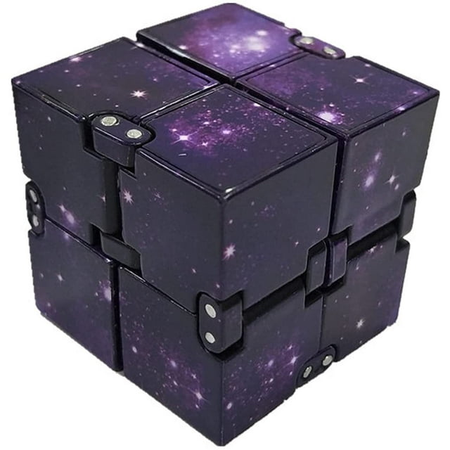 1PC Cube Fidget Sensory Toy for Kids and Adults, Infinity Cube & 12-Sided Magic Cube Gadget Relieves Stress and Anxiety, Fun Fidget Mini Block Desktop Cube Toy for Birthday Gift (#A09)