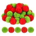 thumbnail image 5 of WWC Furry Christmas Ball Ornament Set, 24 pcs Soft Fluffy Plush Faux Fur Pom Pom Christmas Balls, Christmas Tree Decorations for Xmas Party, 5 of 9