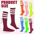 thumbnail image 4 of Knee High Socks Colorful Roller Skate Socks Striped Socks Over The Calf Tube Socks for Women Girls(1 Pair), 4 of 8