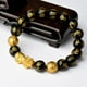 thumbnail image 3 of Pulsera pixiu de oro arena ágata negra natural con seis palabras de verdad, 3 of 5