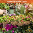 thumbnail image 6 of Coco Liners for Planters 2 Pack 14 Inch Round Hanging Basket Liners, Wall Mounted Coconut Fibres Planter Liner Natural Coconut Fiber Replacement Liners for Hanging Baskets Planters Flowers, Plants, 6 of 7