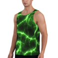 thumbnail image 2 of Salouo Green Lightning for Men's Tank Tops,Sleeveless Muscle Shirts for Men Quick Dry Workout Tank Top Gym Muscle Tee Fitness Bodybuilding Sleeveless T Shirt-XX-Large, 2 of 7