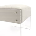 thumbnail image 5 of Pasargad Home Tribecca Collection Velvet Stool, Ivory, 5 of 8
