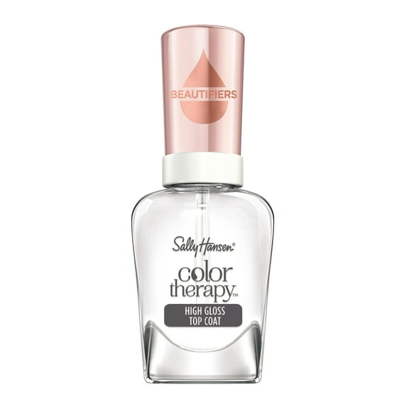 Sally Hansen Color Therapy High Gloss Top Coat, 0.5 fl oz, Restorative, Argan Oil Formula