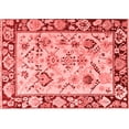 thumbnail image 1 of Ahgly Company Machine Washable Indoor Rectangle Abstract Red Modern Area Rugs, 8' x 12', 1 of 4
