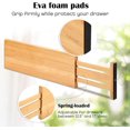 thumbnail image 6 of 6 Pack Bamboo Drawer Dividers, 4.65'' High Adjustable 12.5-17 Inch, Wooden Dresser Separators with Soft Foam Ends for Clothes, Baby Clothes and Nursery Storage, 6 of 7