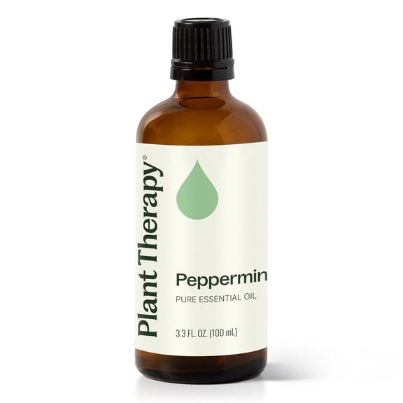 Plant Therapy Peppermint Essential Oil 100% Pure, Undiluted, Natural Aromatherapy 100 mL (3.3  oz)