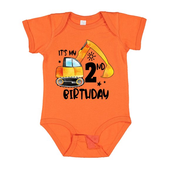 Inktastic Construction Truck It's My 2nd Birthday Boys or Girls Baby Bodysuit