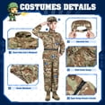 thumbnail image 2 of Disfraz militar para niños, de soldado, para Halloween de 3 a 4 años, color verde, 2 of 7