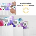 thumbnail image 2 of Spring Color Floral No Hooks Shower Curtain with Snap-in Liner Watercolors Wildflowers Fields Botanical Shower Curtains for Bathroom, Waterproof, Easy Install, Washable 72"x96", 2 of 9
