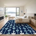 thumbnail image 3 of ODIKA 8'x10' Machine Washable Non-Slip Area Rug, Graphic Navy Blue High Traffic Rug, Blue, 1051367, 3 of 7