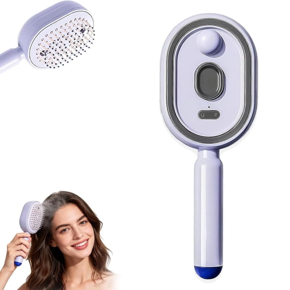 5 in 1 Air Cushion Hair Brush, 2026 New Rechargeable Electric Misting Steam Hair Brush, Anti-Static Frizz Control Nourishing Straightener Comb