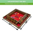 thumbnail image 2 of GoSports Shut the Box Premium Wooden Dice Game - Classic 4 Player Board Family Game, 10 Number Rows with Red Felt, Dice and Wood Stain Finish - For Kids and Adults, 2 of 6
