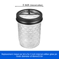 thumbnail image 2 of 1Pcs Replacement Mason Jar Toothbrush Brush Holder Lids for 3 Inch Caliber Jars with 3 Compartment Stainless Steel Multifunctional Glass Jar Cover for Pen Toothbrush Storage, 2 of 8