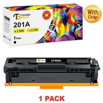 201A 201X Toner Cartridge Black 1-Pack Compatible for HP CF400A CF400X Color LaserJet Pro M252dw M252n Pro MFP M277dw M277n M277c6 M274n Printer Ink