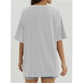 thumbnail image 2 of Womens Tops Short Sleeve Shirts Summer Comfy Crew Neck T-Shirt, 2 of 4