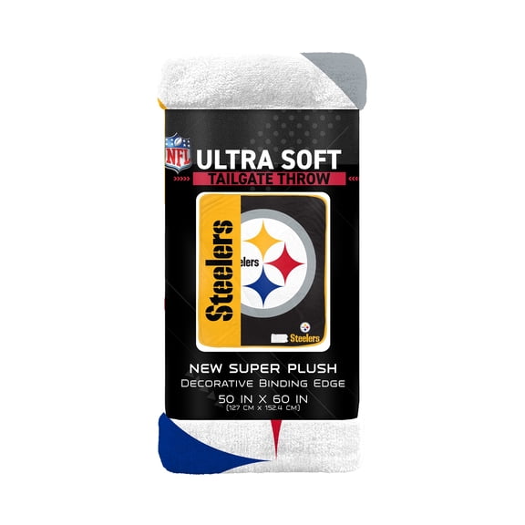 NFL Pittsburgh Steelers Endzone 50x60 Ultra Soft Tailgate Throw
