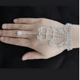 thumbnail image 3 of Hand Chain Creative Rhinestone Finger Bracelet Hand Ring Bracelet for Wedding, 3 of 7