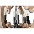 thumbnail image 4 of Cusp Barn  Modern Farmhouse 6-Light Wood Chandelier Cottage Chic Pendant Light Rustic Coastal Ceiling Light for Kitchen Weathered Wood 6 N/A, 4 of 5