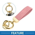 thumbnail image 2 of Llavero de coche único Bargains, llavero universal con anillo para llaves de fob para casa, aleación de zinc, tono dorado, rosa, 1 juego, 2 of 6