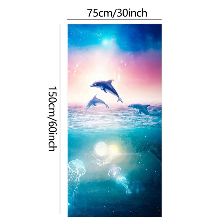QISIWOLE Dolphin Beach Towel Cute Ocean Dolphins Themed