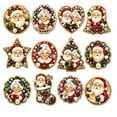 thumbnail image 3 of Clearance! 12PCS Christmas Ornaments DIY Pearl Diamond Art Kits for Adults & Kids, for Holiday Gifts & Window Hanging, Christmas Tree Decor, Old Man, 3 of 6