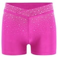 thumbnail image 4 of Haitryli Athletic Short Leggings for Girls Sparkle Bottoms Figure Skating Dancewear Gymnastics Ballet Dance Shorts Hot Pink 6, 4 of 6