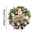 thumbnail image 2 of Yucurem Spring Summer Wreath for Front Door, 17.72" Magnolia Porch Hanging Decoration, Buffalo Plaid Year Round Wreath for Home Farmhouse Housewarming Gift, 2 of 7