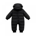 thumbnail image 4 of SYNPOS 0-12 Months Baby Boy Girl Winter Warm Ear Hooded Romper Jumpsuit Jacket Overcoat Thick Down Coat, 4 of 4